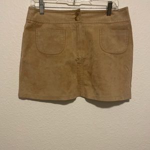 Miss Selfridge Tan Mini Skirt. SZ M